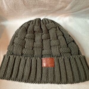 GOB Heat Gray Knit Beanie Fleece Lined Winter Hat Unisex